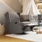 Flash Furniture Omma Swivel Glider Rocker Recliner Chair, Manual 360 Degree Swivel Wingback Recliner, Dark Gray CY-RAC-537-DKGRY-GG - alternate 7